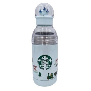 NEW Starbucks Korea 2019 SS Holiday Fair Snow Globe Poly Water Bottle Cup 12 oz